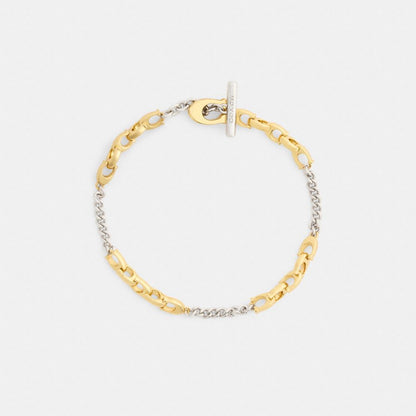 Coach Linked C Bracelet Gold Silver