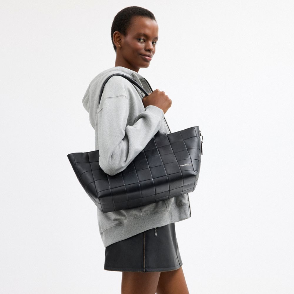 Coach Alter/Ego Large Tote Bag In Upcrafted Leather Black