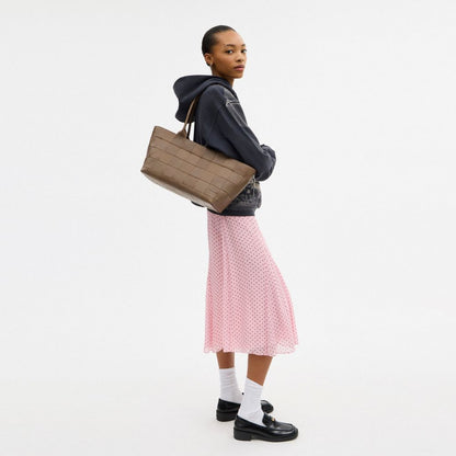 Coach Alter/Ego Large Tote Bag In Upcrafted Leather Dark Stone