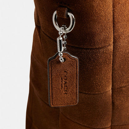 Coach Alter/Ego Large Tote Bag In Upcrafted Suede Warm Brown