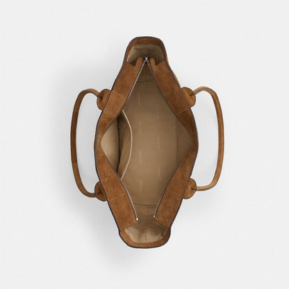 Coach Alter/Ego Large Tote Bag In Upcrafted Suede Cedar Suede