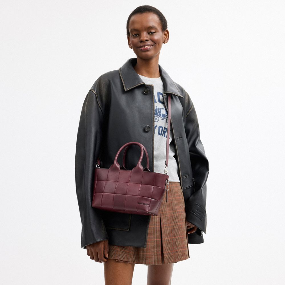 Coach Alter/Ego Small Tote Bag In Upcrafted Leather Merlot