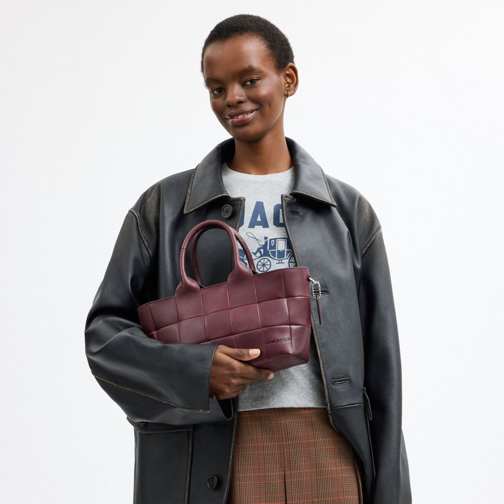 Coach Alter/Ego Small Tote Bag In Upcrafted Leather Merlot