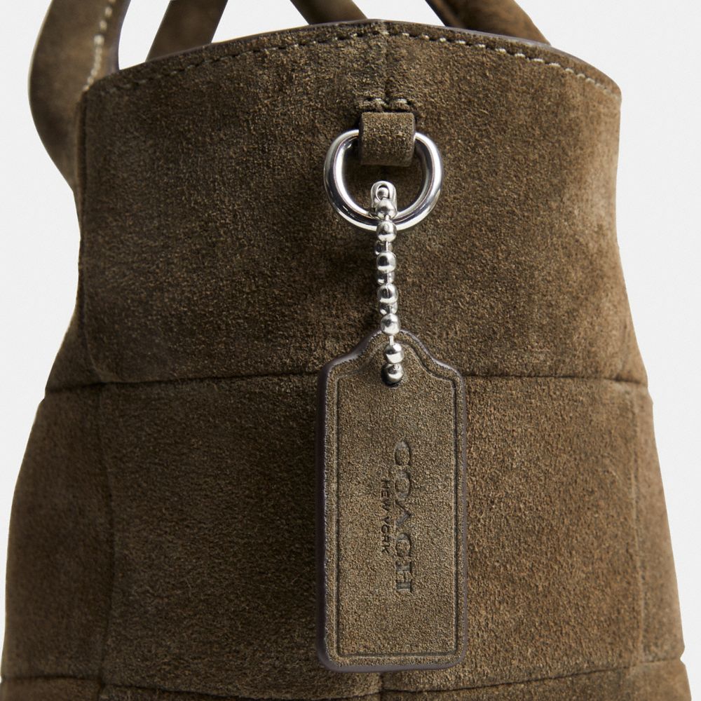 Coach Alter/Ego Small Tote Bag In Upcrafted Suede Olive Suede
