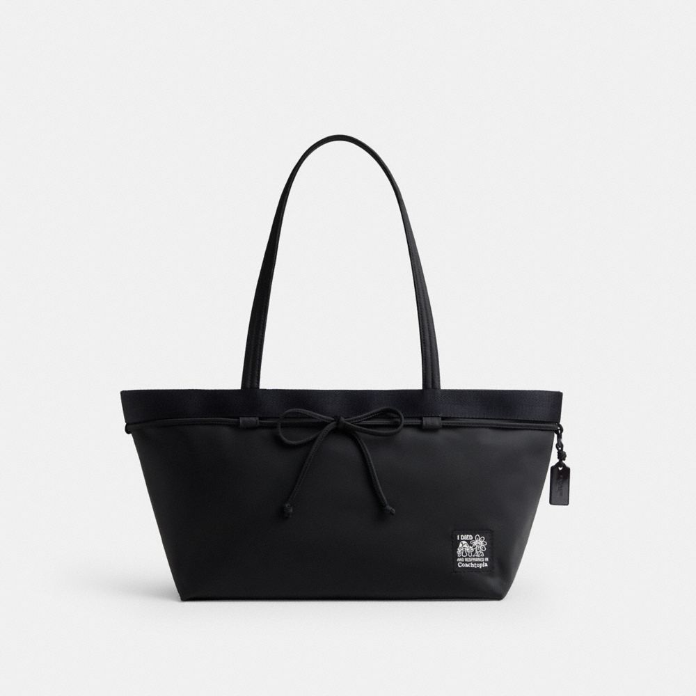 Coach Coachtopia Loop Bow Tote Bag Black