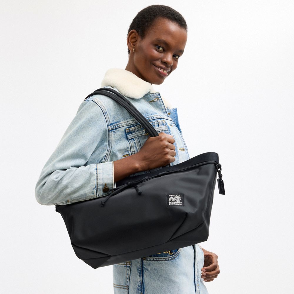 Coach Coachtopia Loop Bow Tote Bag Black