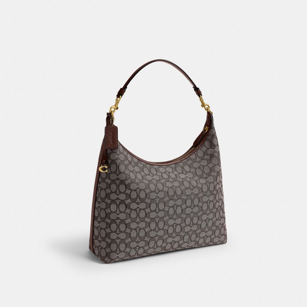 Coach Juliet Shoulder Bag 38 In Signature Jacquard Brass/Oak Maple