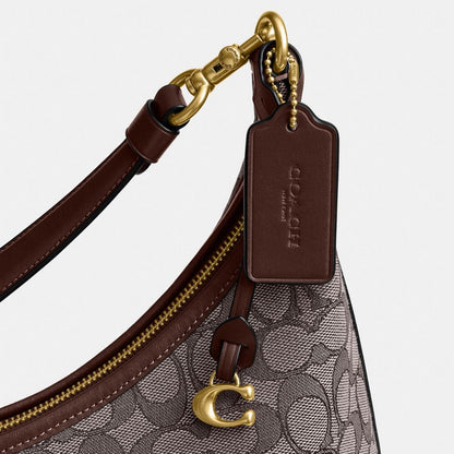 Coach Juliet Shoulder Bag 38 In Signature Jacquard Brass/Oak Maple