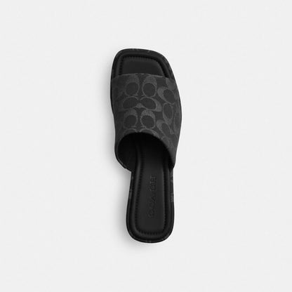 Women's Coach Phoebe Platform Sandal In Signature Denim Black