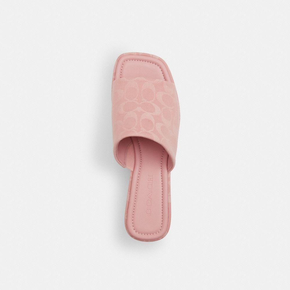 Women's Coach Phoebe Platform Sandal In Signature Denim Ballerina.