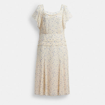 Coach Printed Star Dress Cream Multi