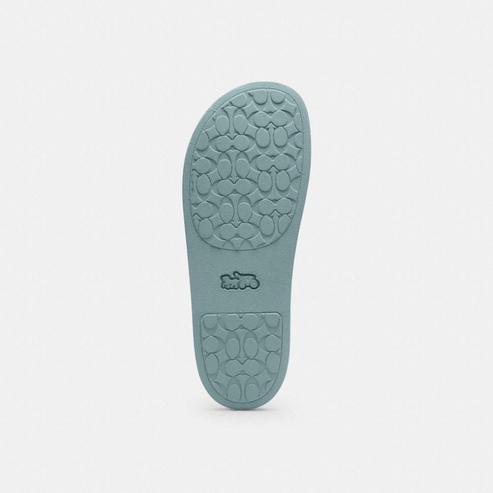 Women's Coach Udele Sport Slide In Signature Jacquard Canvas Sea Mist