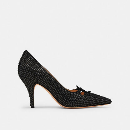 Women's Coach Pump With Crystals Black