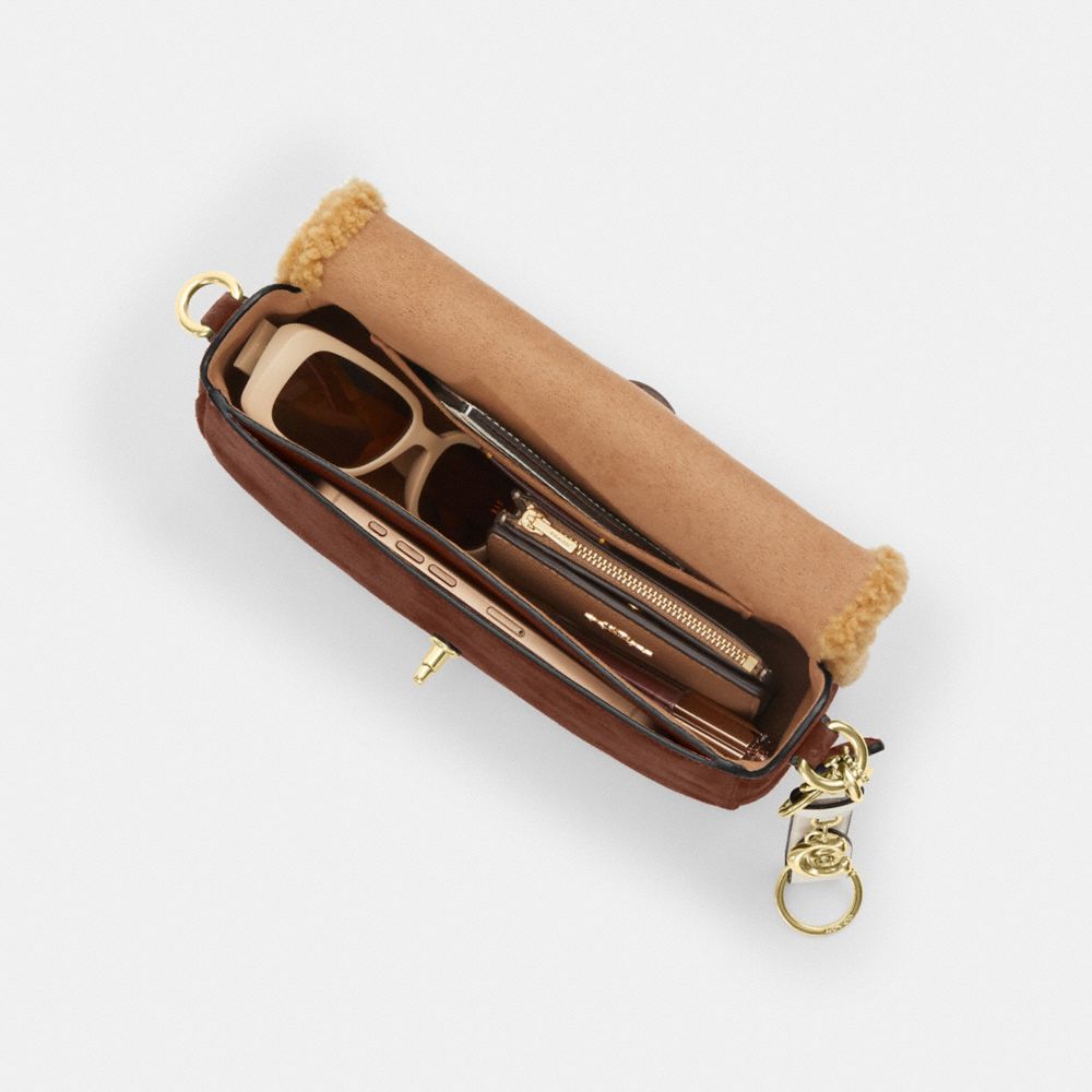 Coach Hadley Shoulder Bag Gold Vintage Brown Multi