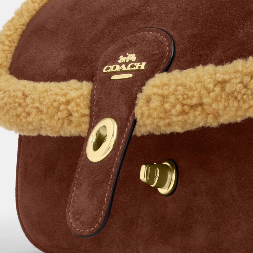 Coach Hadley Shoulder Bag Gold Vintage Brown Multi