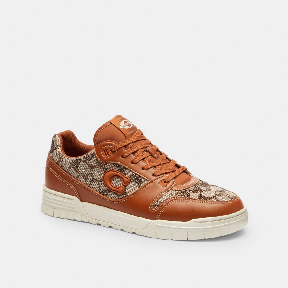 Men's Coach Soho Sneaker With Crystal Signature Jacquard Cocoa ...