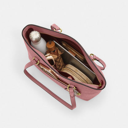 Coach Station Tote Bag In Signature Leather Gold