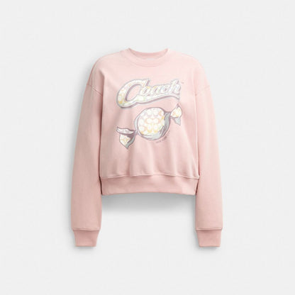Coach Candy Crewneck Sweater Pink