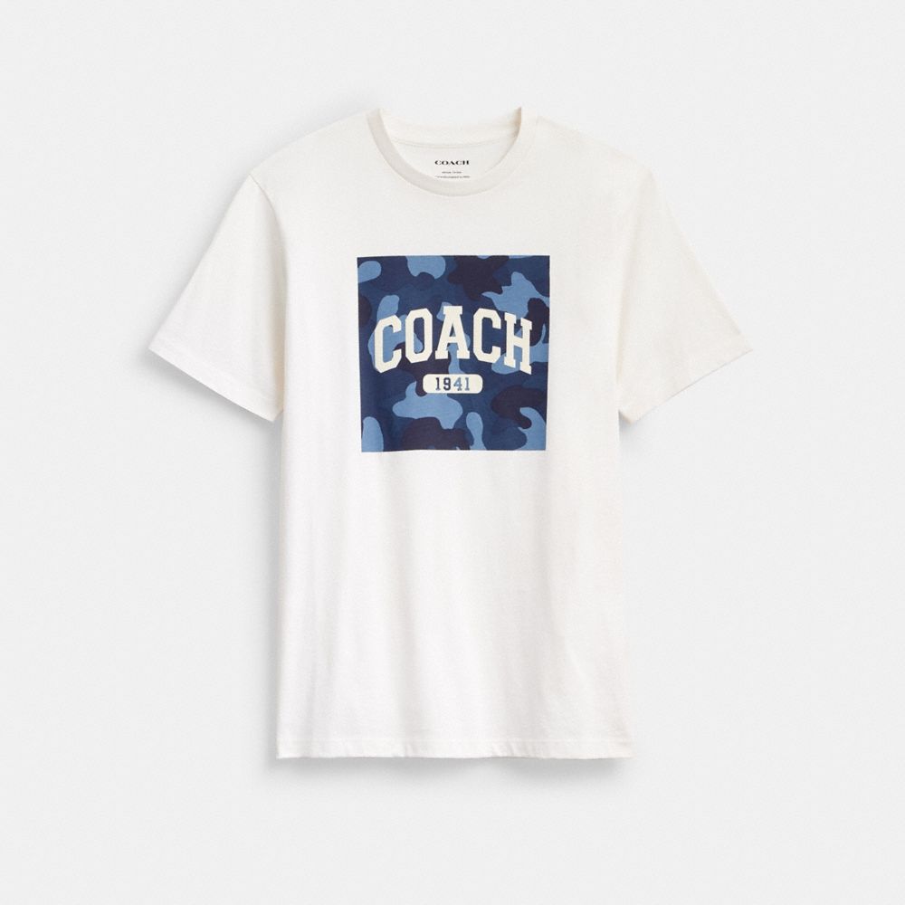 Coach Camo Square Classic T Shirt Vintage Ivory