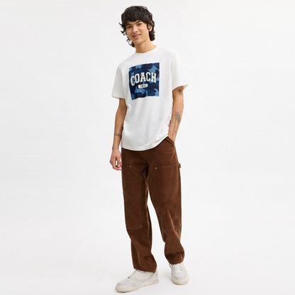 Coach Camo Square Classic T Shirt Vintage Ivory