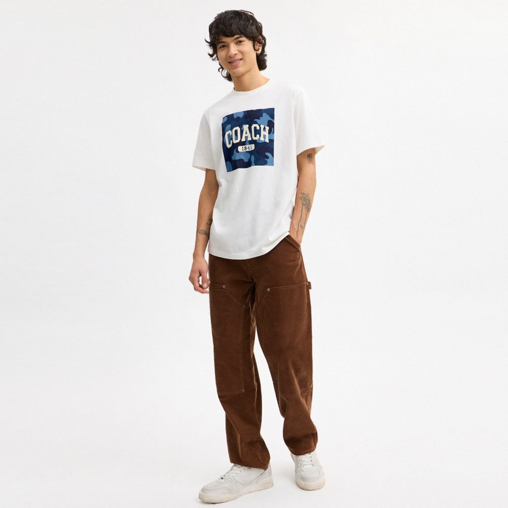 Coach Camo Square Classic T Shirt Vintage Ivory