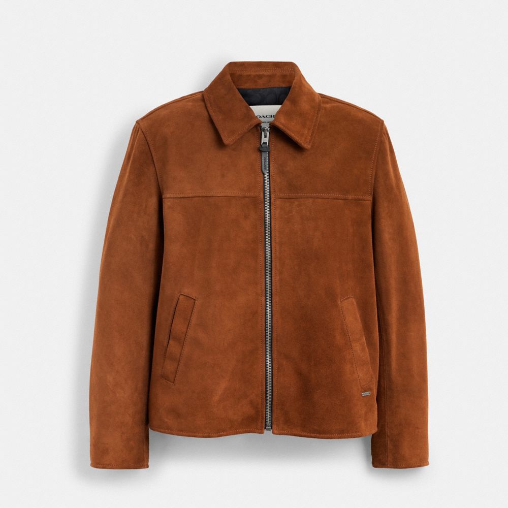 Coach Suede Jacket Brown