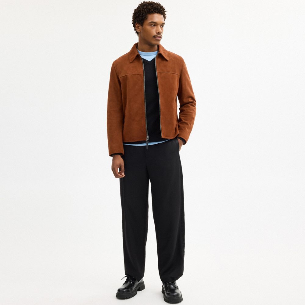 Coach Suede Jacket Brown