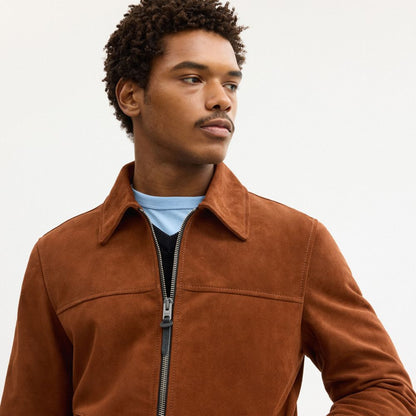 Coach Suede Jacket Brown