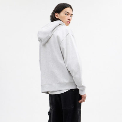 Coach Boxy Full Zip Hoodie Heather Grey