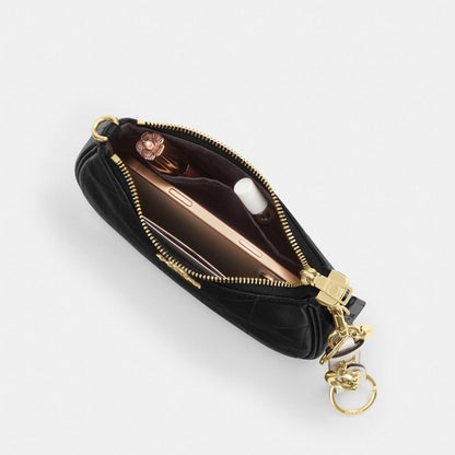 Coach Teri Mini Crossbody Bag With Quilting Gold Black