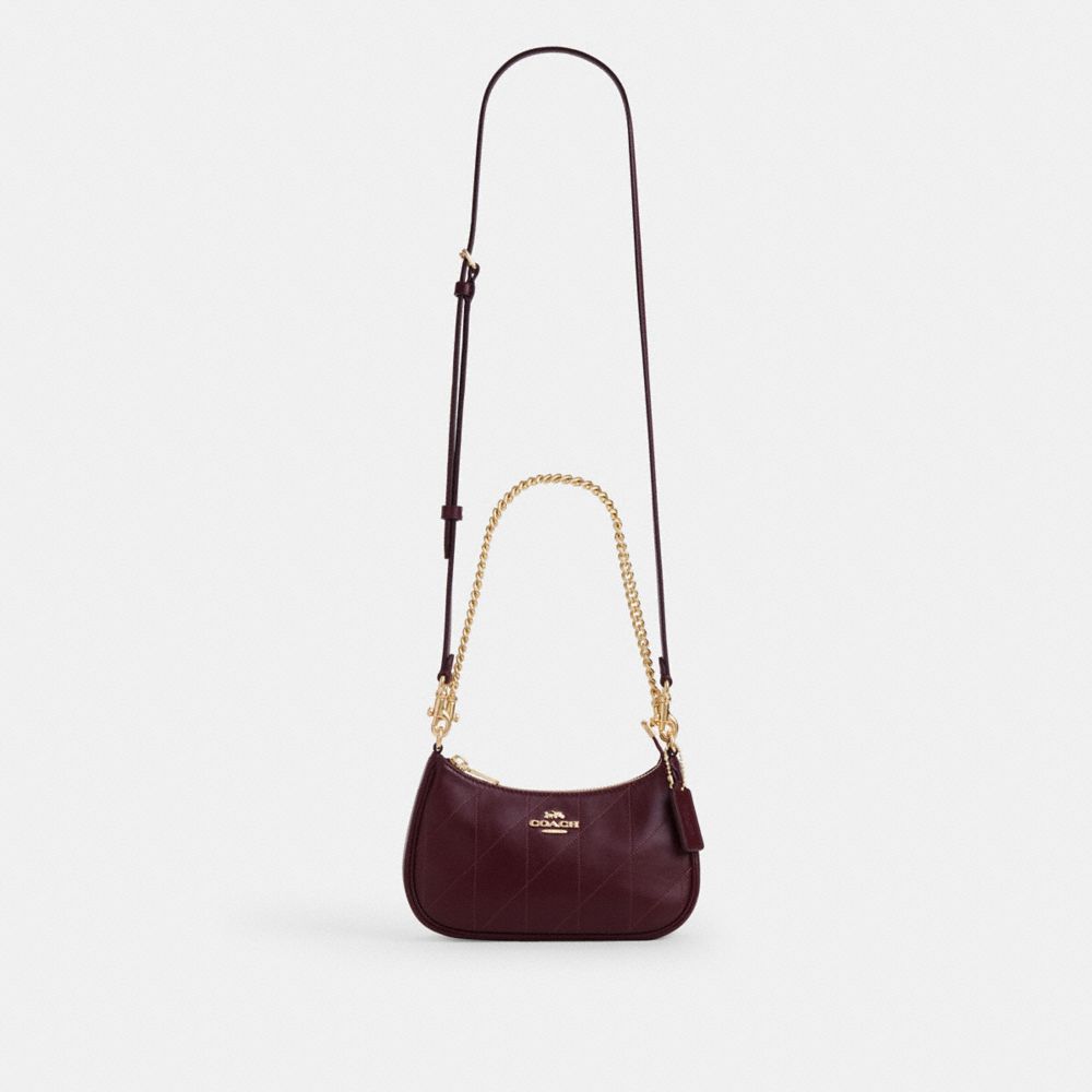 Coach Teri Mini Crossbody Bag With Quilting Gold