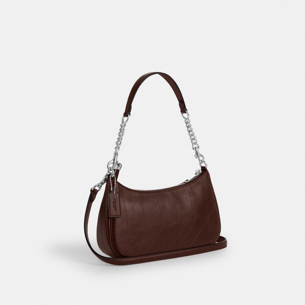 Coach Teri Shoulder Bag With Quilting Silver