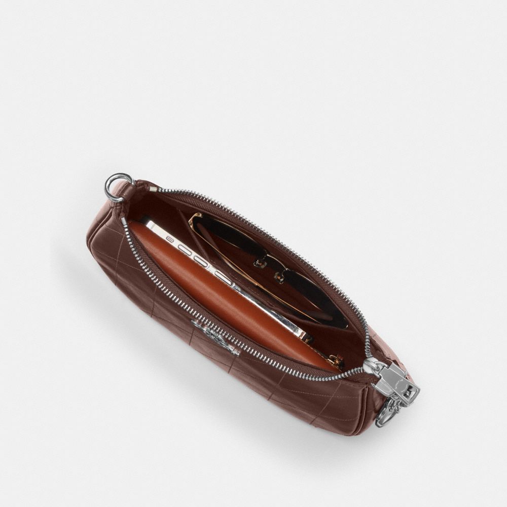 Coach Teri Shoulder Bag With Quilting Silver