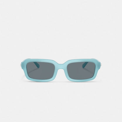 Coach C Heart Narrow Square Sunglassses Blue