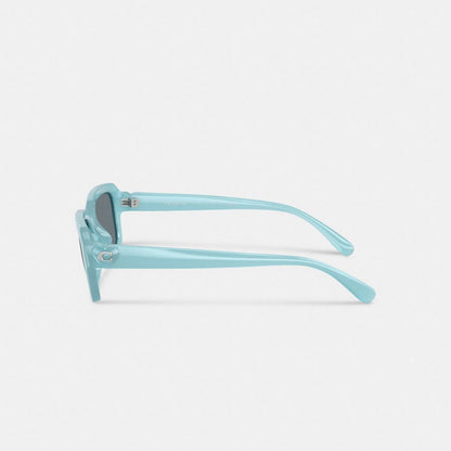 Coach C Heart Narrow Square Sunglassses Blue