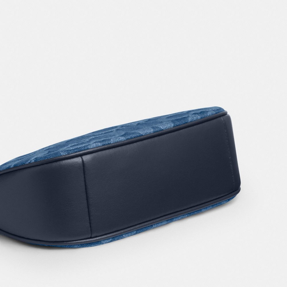 Coach Teri Mini Crossbody Bag In Signature Denim Gold Indigo