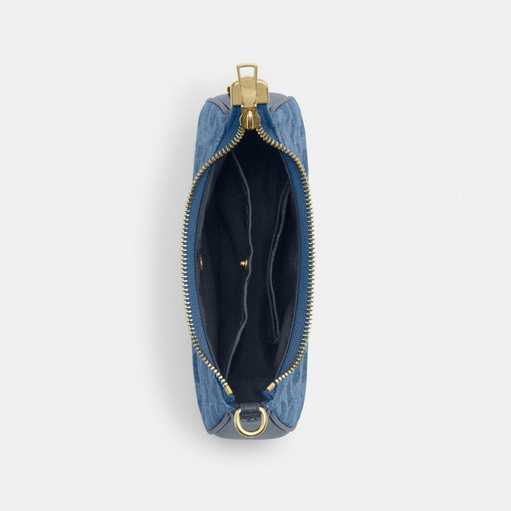 Coach Teri Mini Crossbody Bag In Signature Denim Gold Indigo