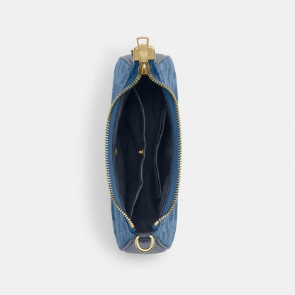 Coach Teri Mini Crossbody Bag In Signature Denim Gold Indigo