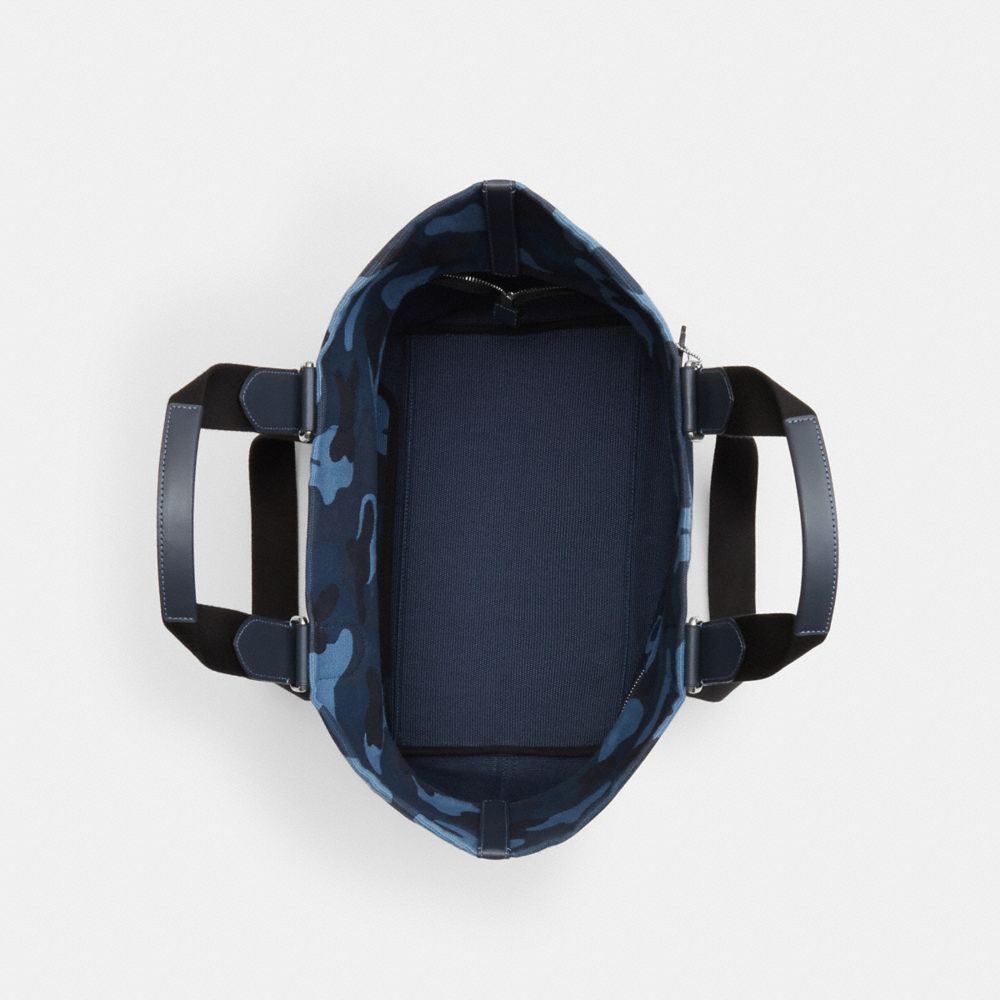 Coach Small Tour Tote Bag With Camo Print Silver