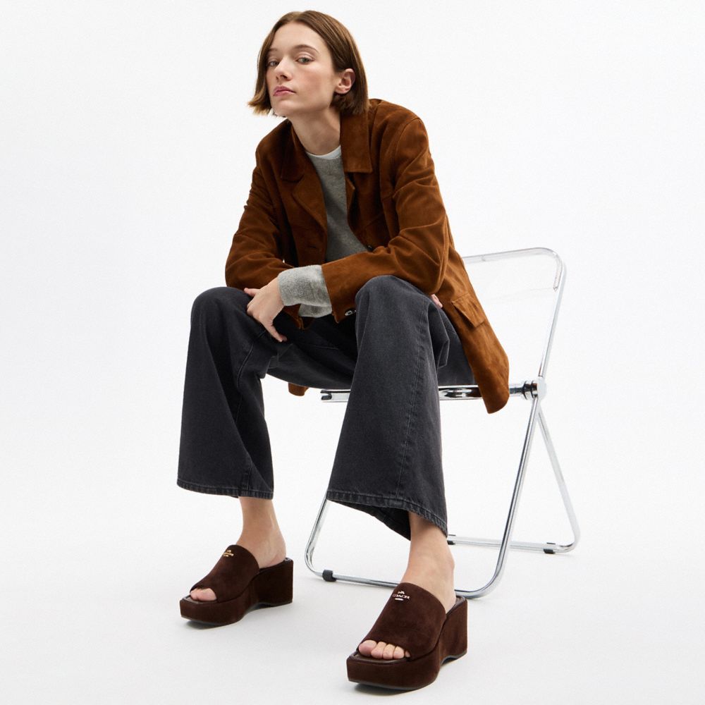 Coach Phoebe Platform Sandal Maple