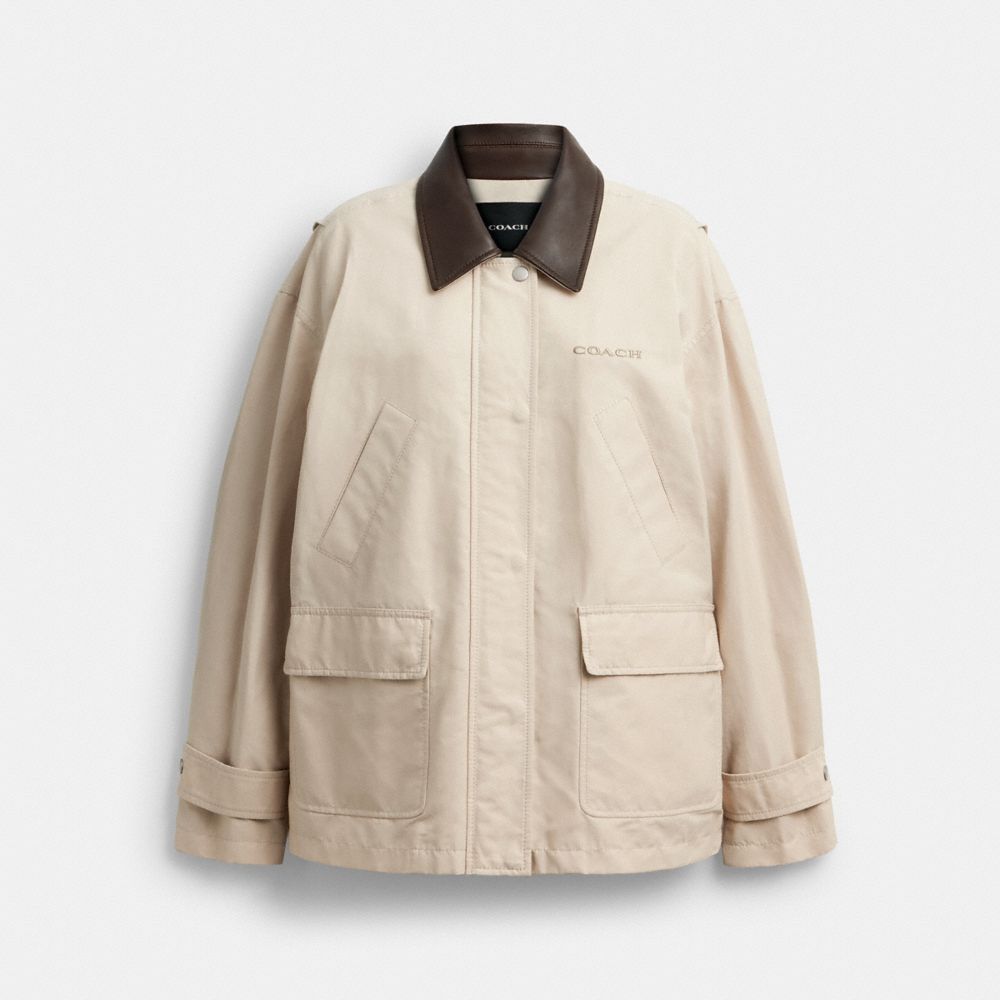 Coach Waxed Country Jacket Stone