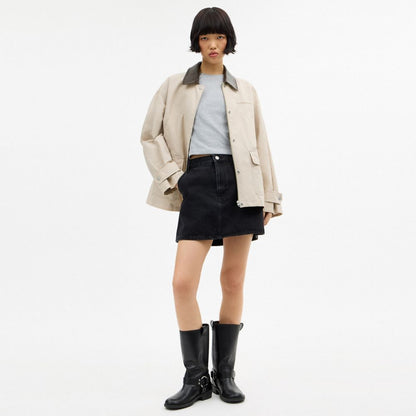 Coach Waxed Country Jacket Stone