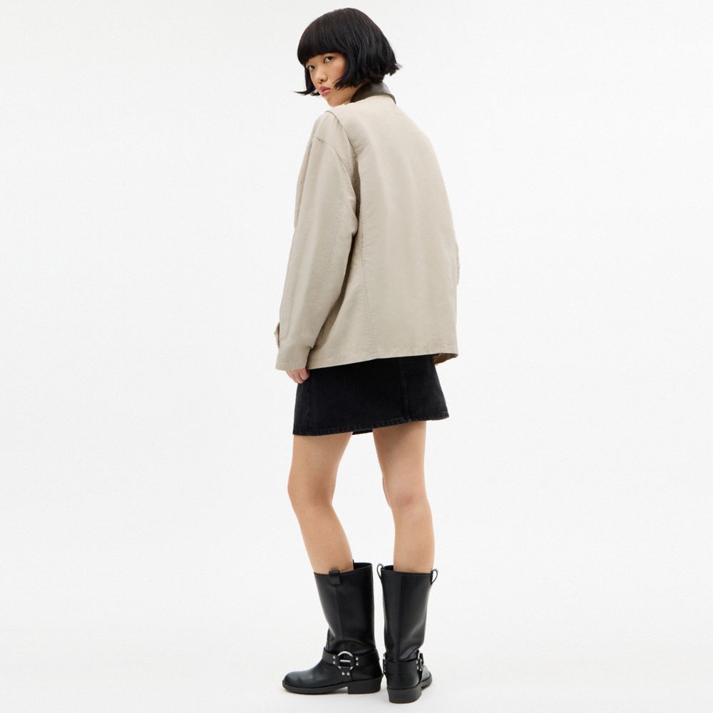 Coach Waxed Country Jacket Stone
