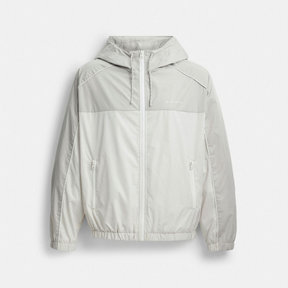 Coach Hooded Windbreaker Dove Multi