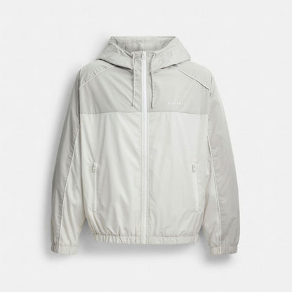 Coach Hooded Windbreaker Dove Multi