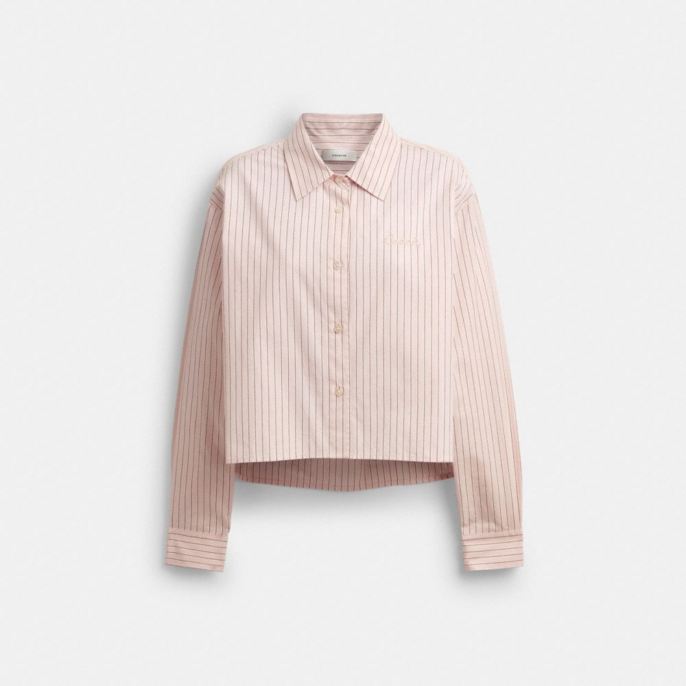 Coach Cotton Button Down Pink Multi