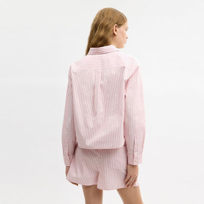 Coach Cotton Button Down Pink Multi