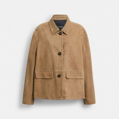 Coach Suede Coat Umber