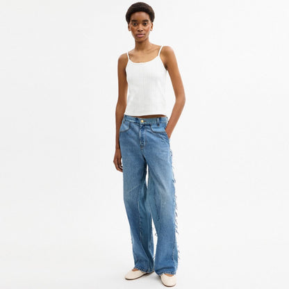 Coach Pointelle Tank Off White