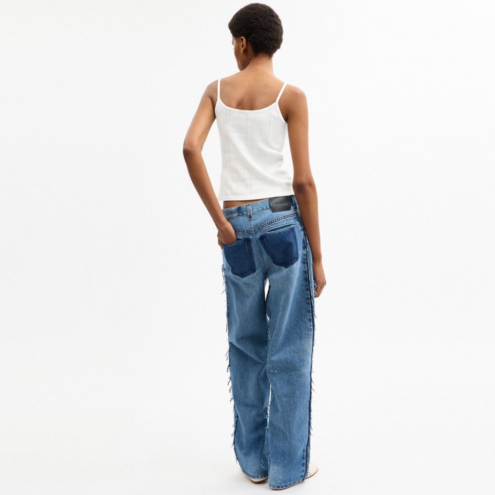 Coach Pointelle Tank Off White